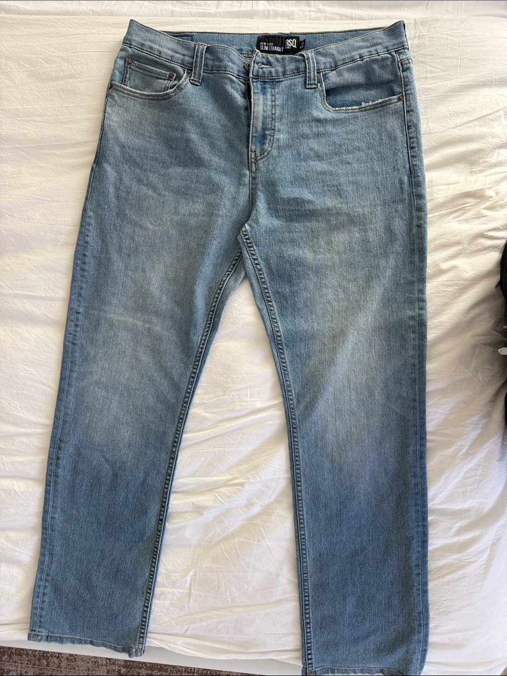 RSQ Men’s Light Blue Slim Straight Jeans